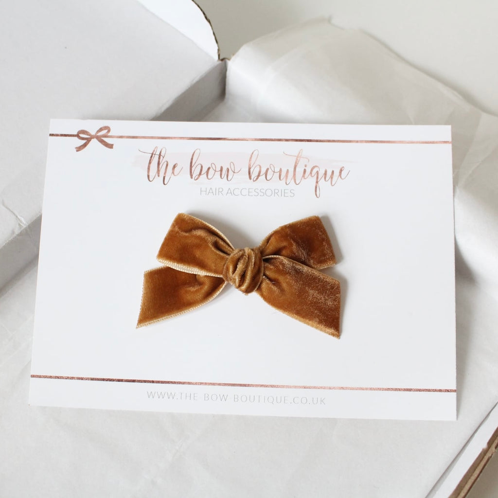 Velvet ribbon bows | 14 colours | Clip or headband