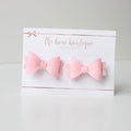 My first pigtail clip set | Pink felt mini baby