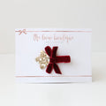Velvet star bow | Red wine