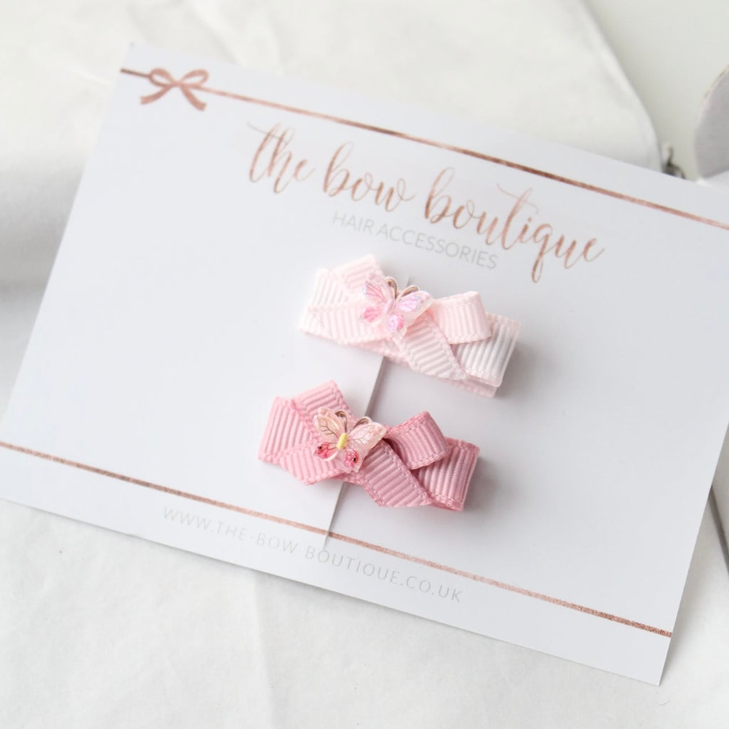 My first pastel ribbon butterfly clips | 5 Colours