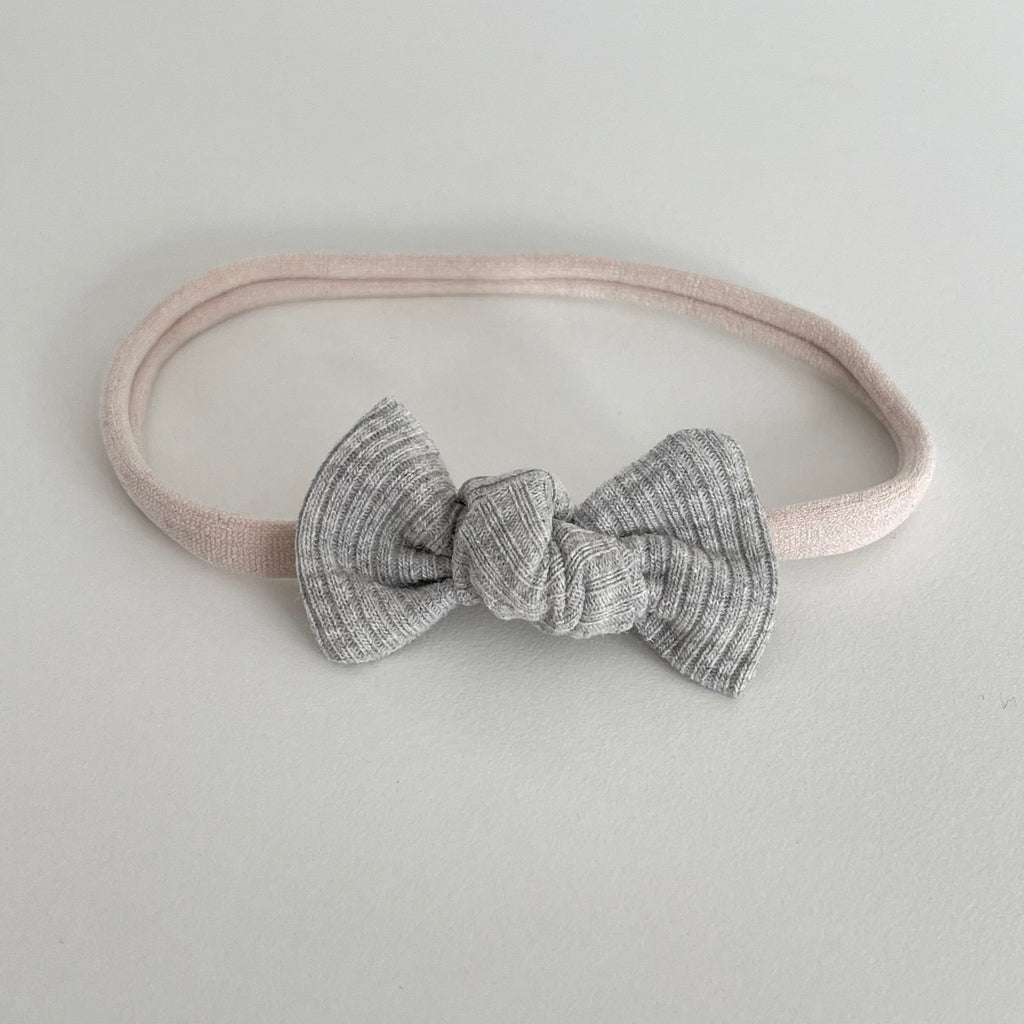 Petite jersey ribbed knot bows | 20 Colours | Clip, headband or bobble