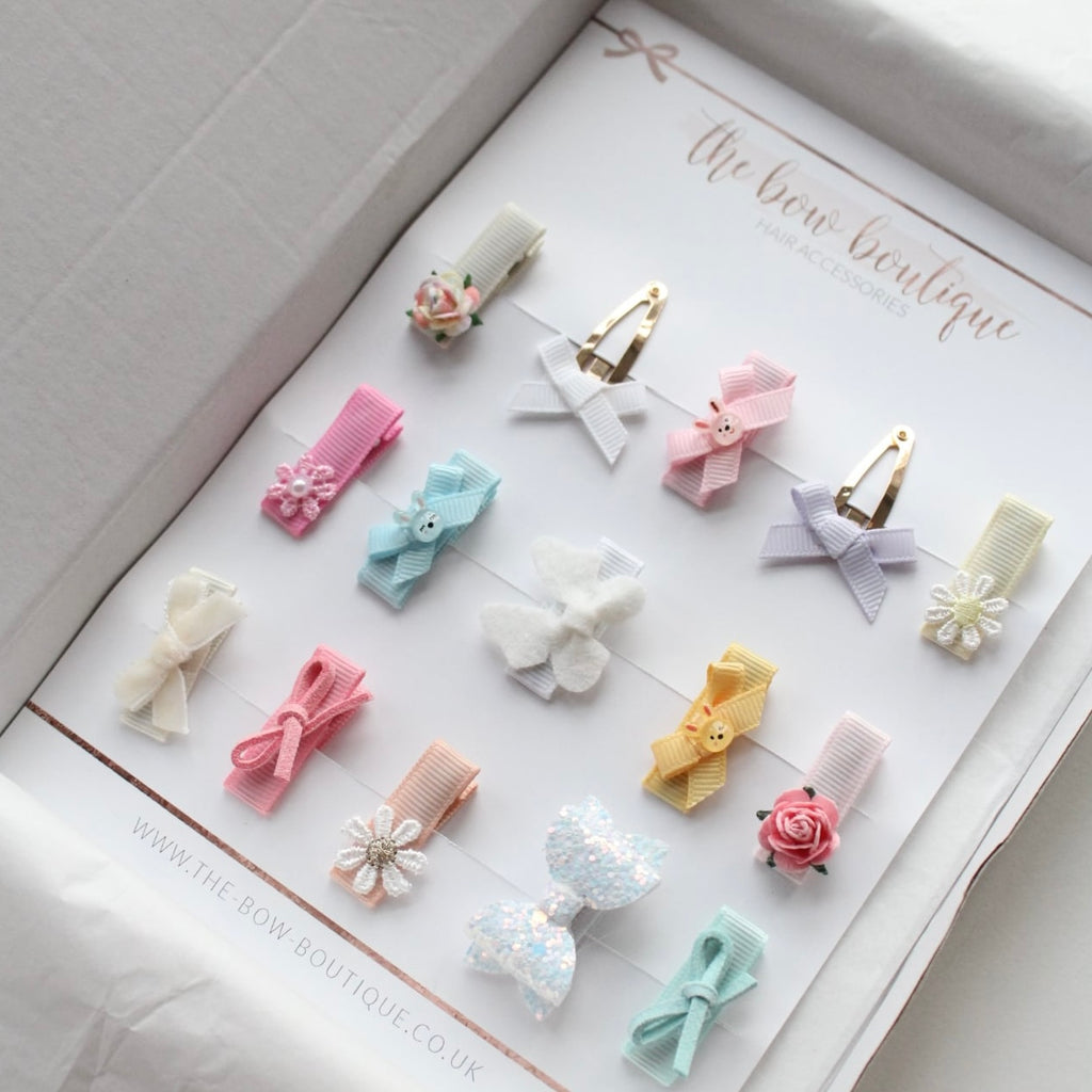 My first spring petite baby fringe clips | Set of 15