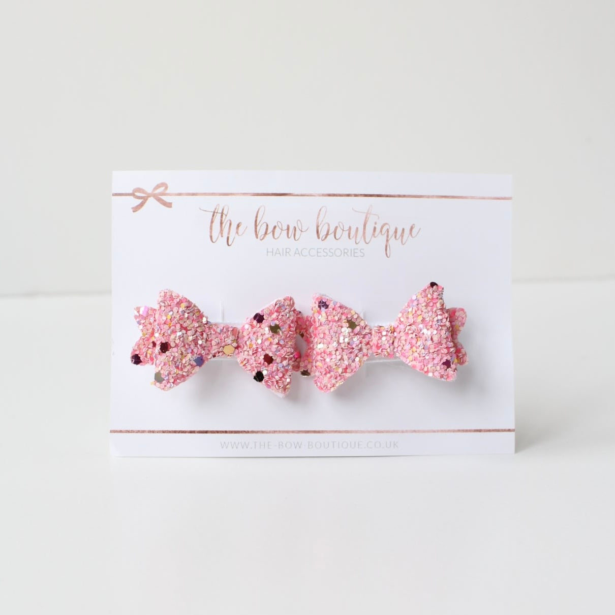 My first pigtail clip set | Mini baby glitter