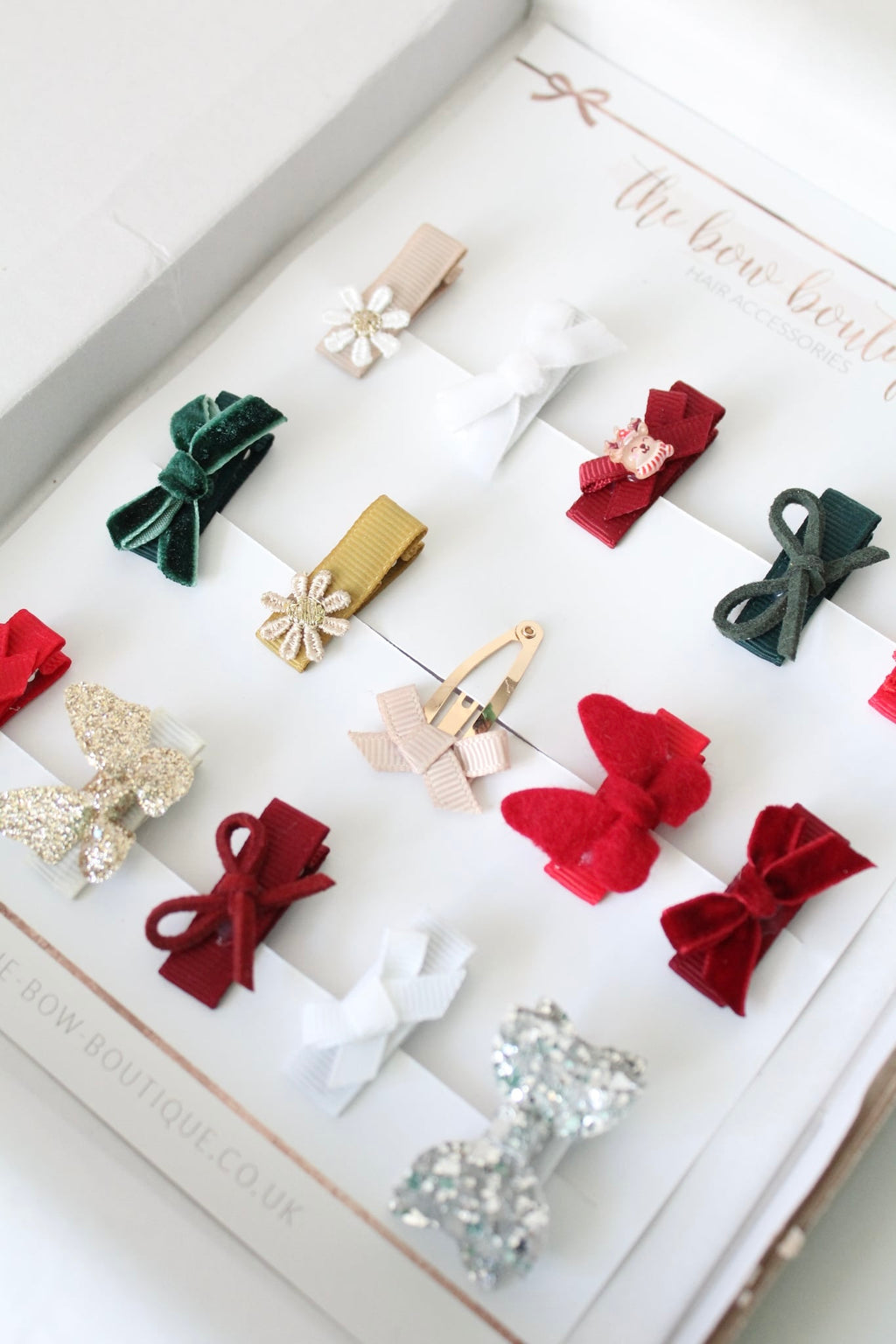 My first christmas petite baby fringe clips set of 15
