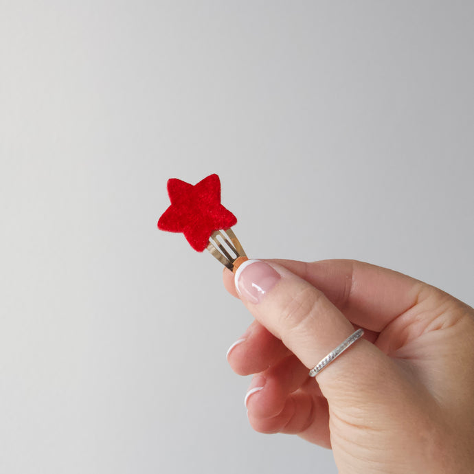 Christmas velvet star snappy clip - 2 sizes