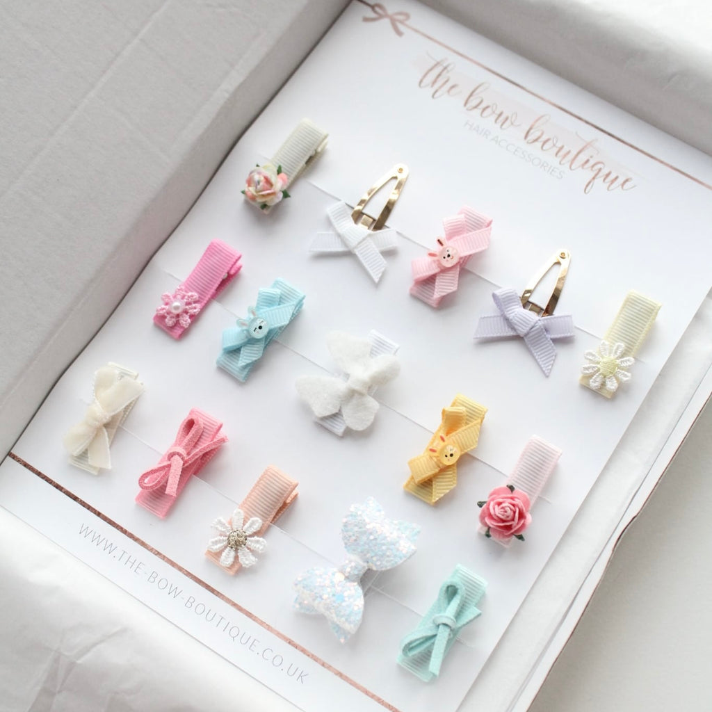 My first spring petite baby fringe clips | Set of 15