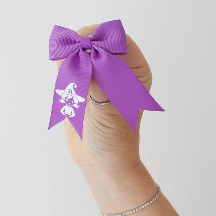Purple witch long tail bow