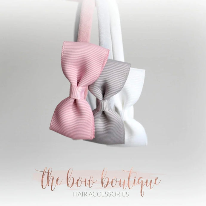 Pinch bow headband set