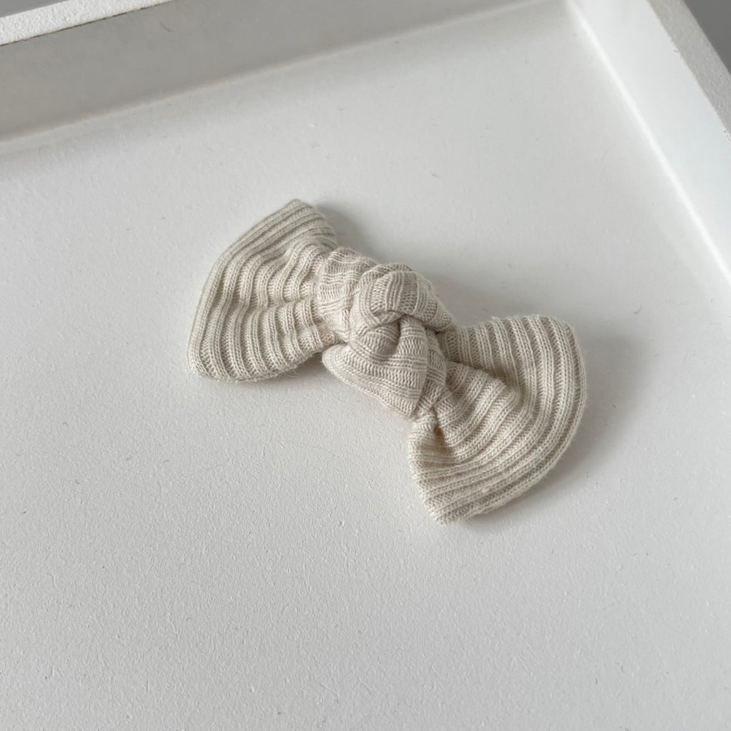 Petite jersey ribbed knot bows | 20 Colours | Clip, headband or bobble