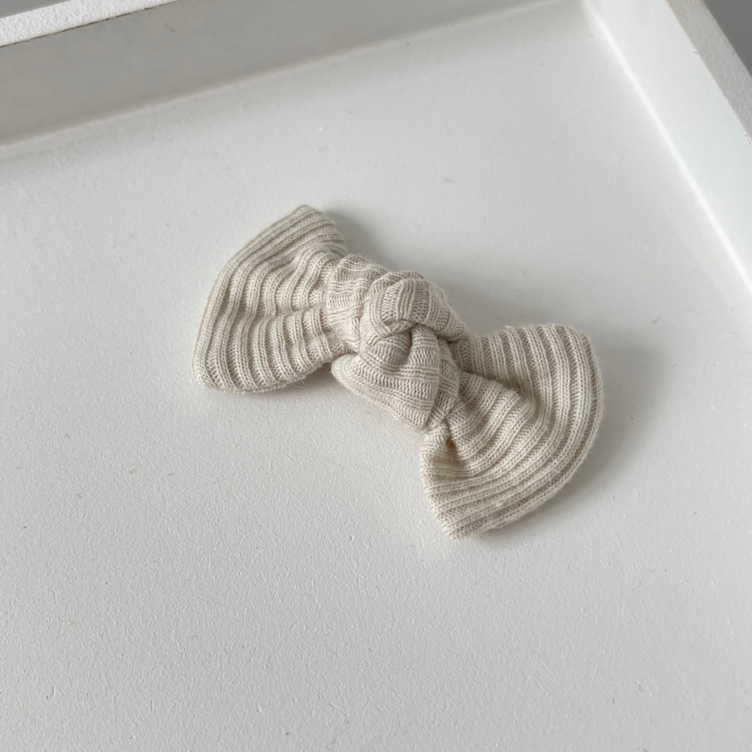 Petite jersey ribbed knot bows | 20 Colours | Clip, headband or bobble