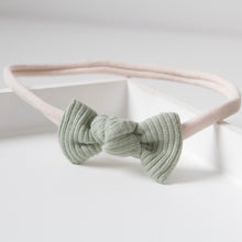 Load image into Gallery viewer, Petite jersey ribbed knot bows - (20 Colours)