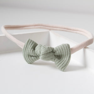 Petite jersey ribbed knot bows - (20 Colours)