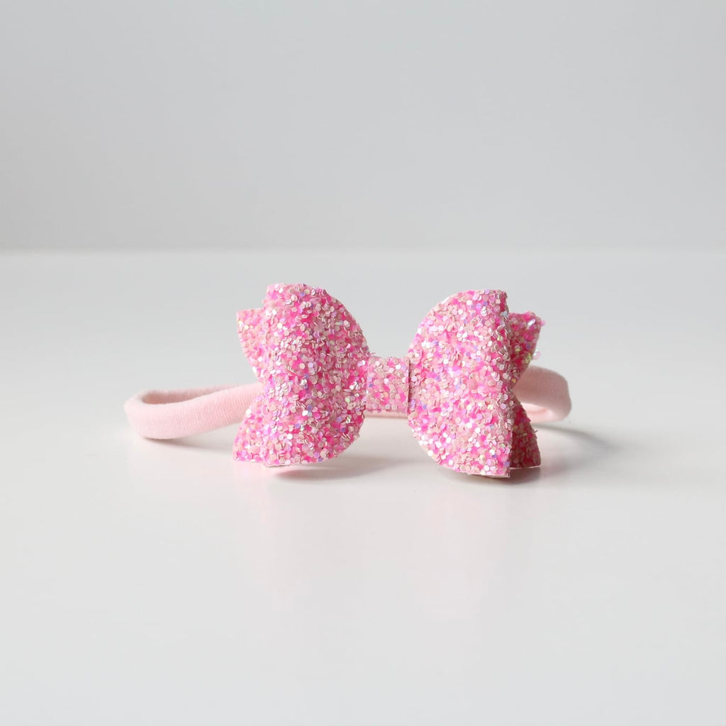 Medium deluxe glitter bows | 20 Colours | Clip or headband