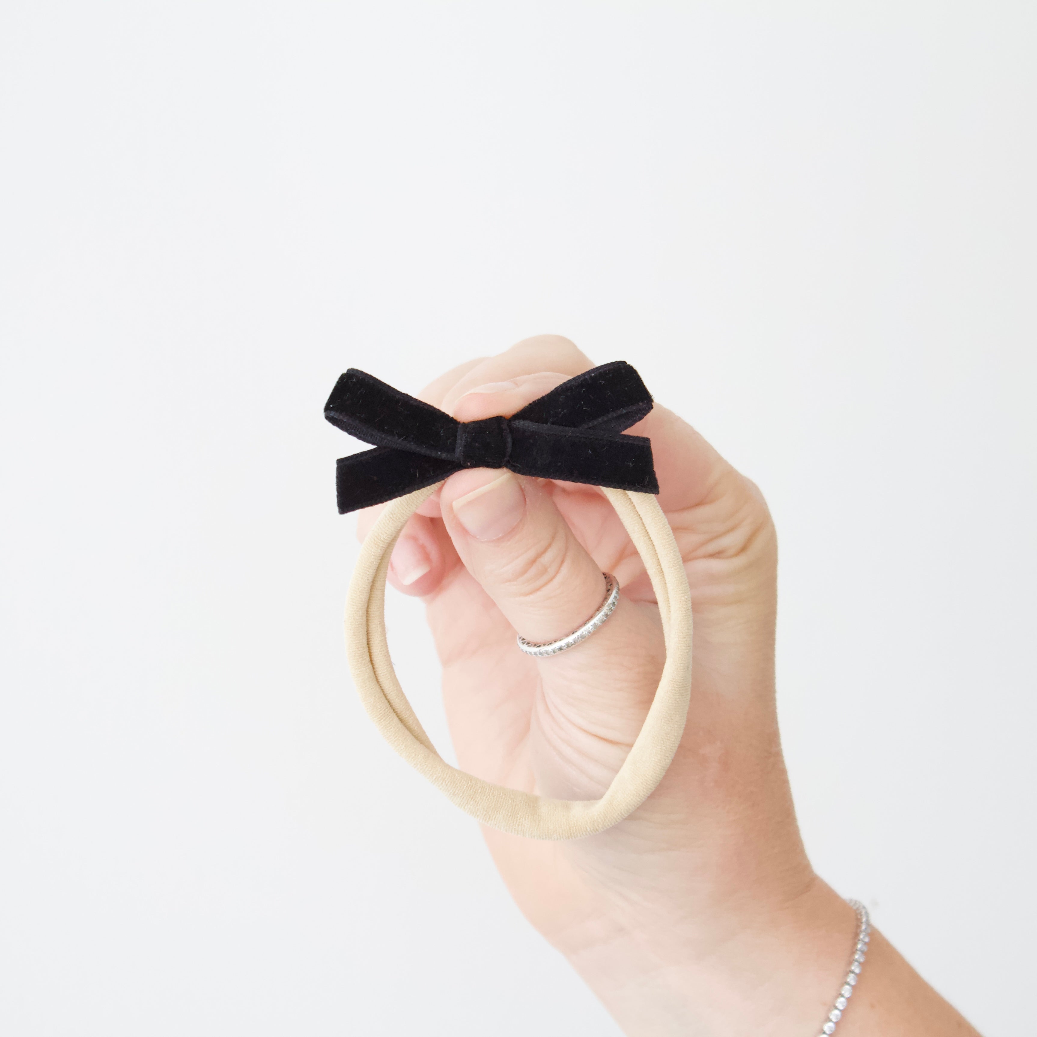 Mini velvet bows | 16 Colours | Clip or headband