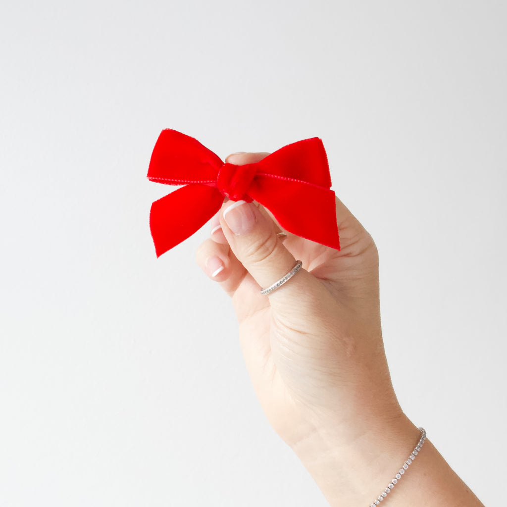 Velvet ribbon bows | 14 colours | Clip or headband