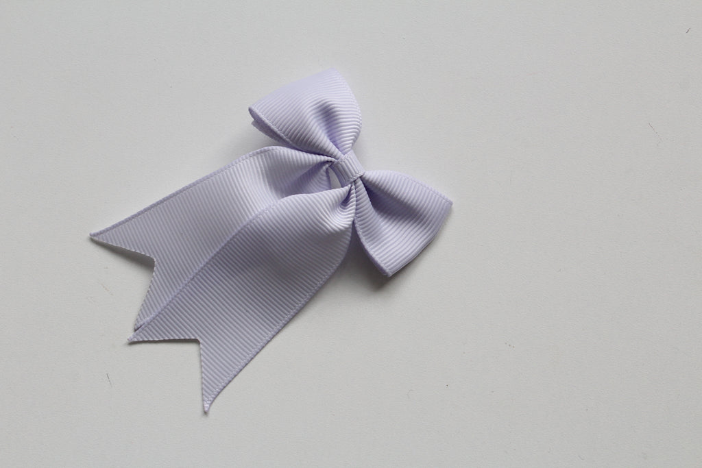 Personalised tail pinch ribbon bows | 33 colours | Clip or bobble