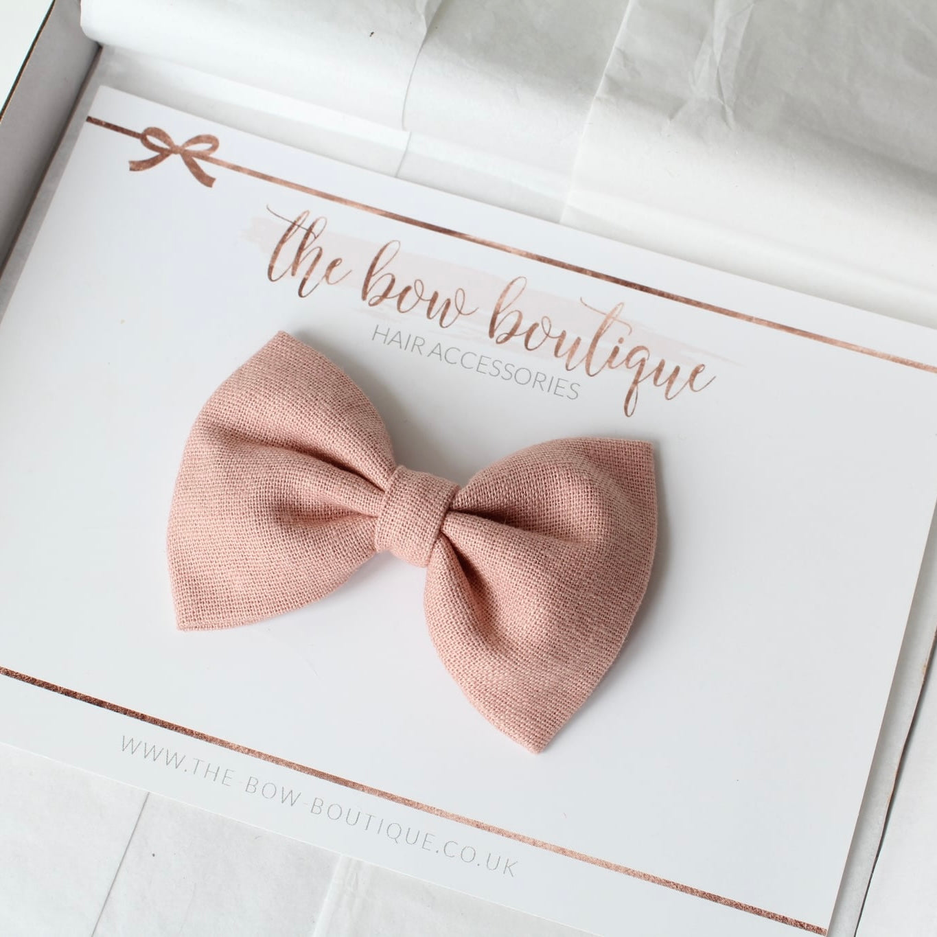 Cottage linen bow | 3 Sizes | 13 Colours | Clip, headband or bobble