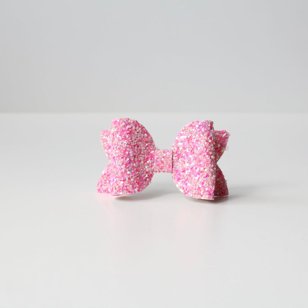 Medium deluxe glitter bows | 20 Colours | Clip or headband