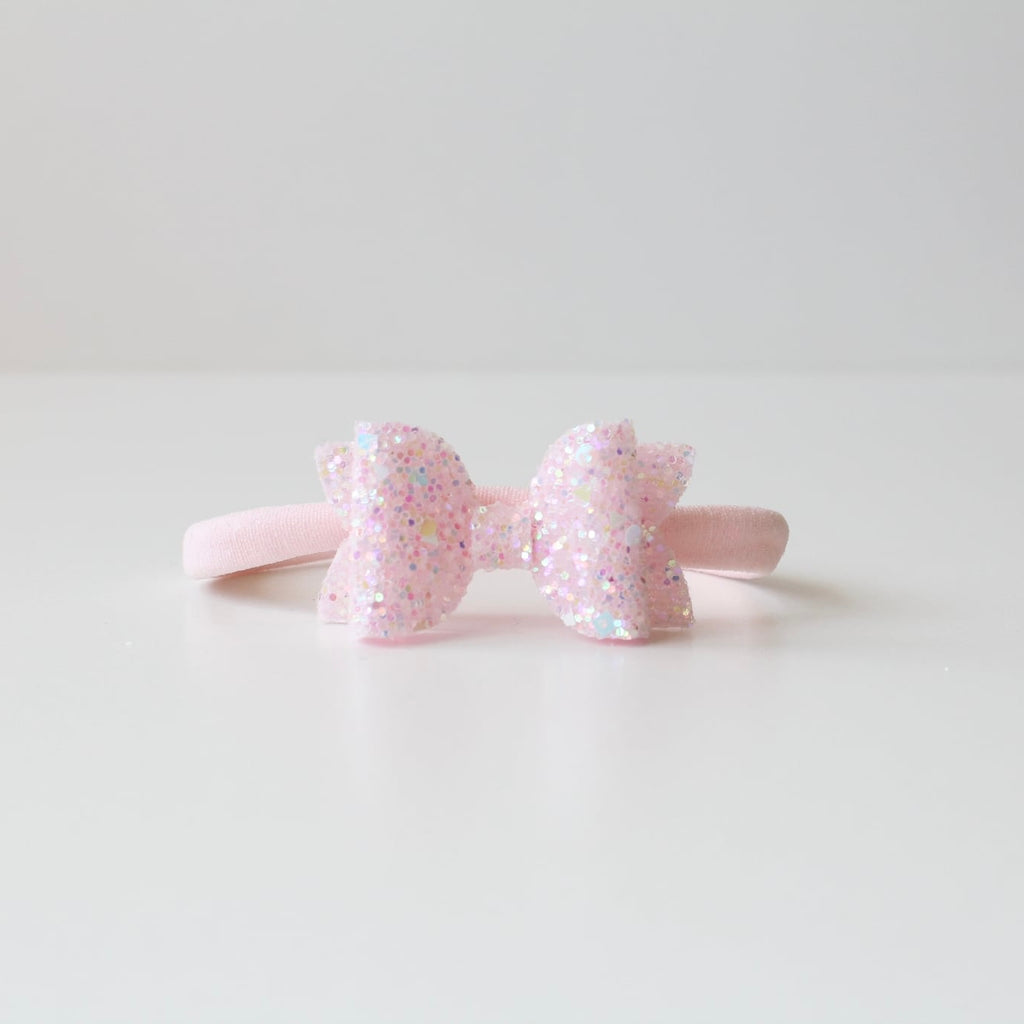 Mini deluxe glitter bows | 22 Colours | Clip, headband or bobble