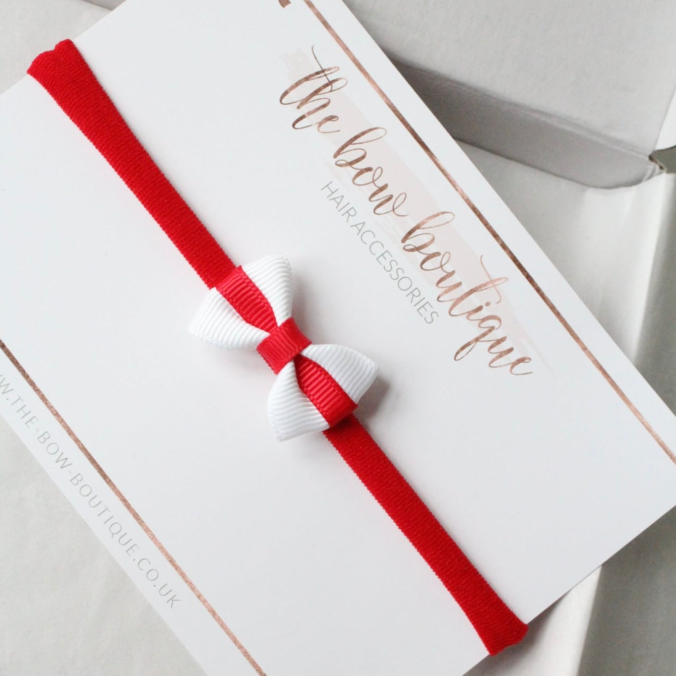 Football mini pinch baby headband | Red band