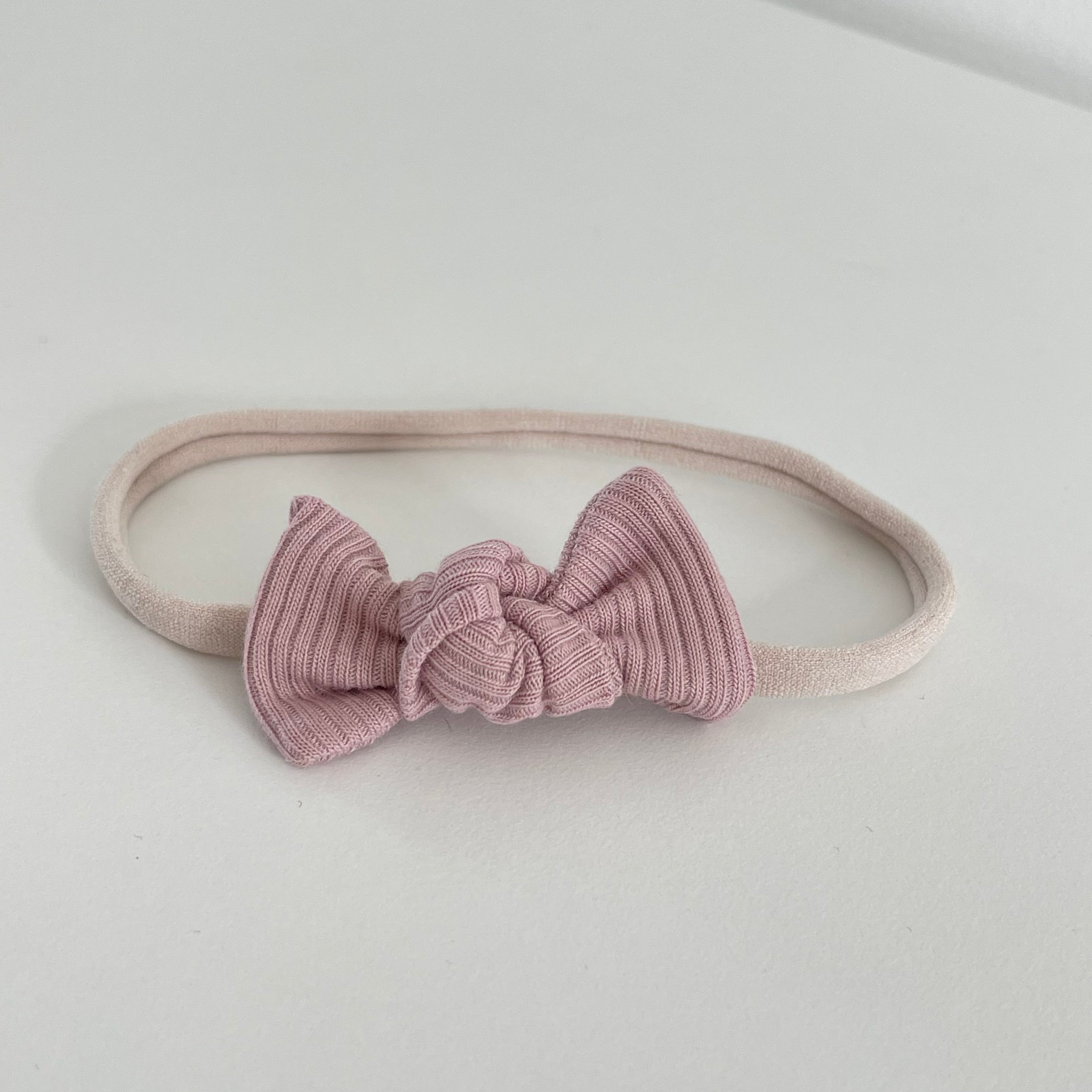 Petite jersey ribbed knot bows | 20 Colours | Clip, headband or bobble