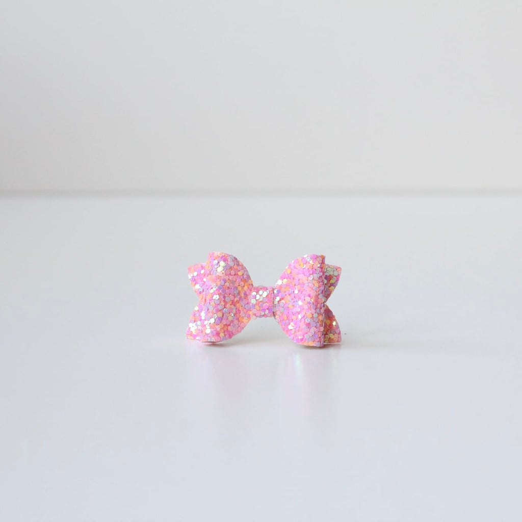 Petite deluxe glitter bows | 22 Colours | Clip, headband or bobble
