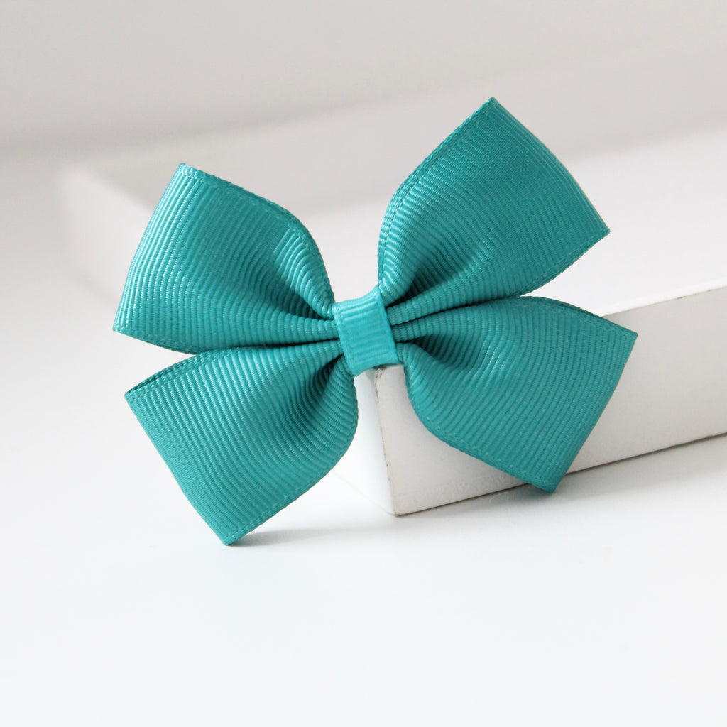 Double pinch ribbon bows | 32 colours | Clip or bobble