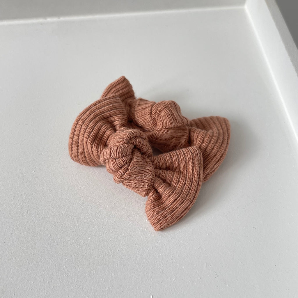 Petite jersey ribbed knot bows | 20 Colours | Clip, headband or bobble