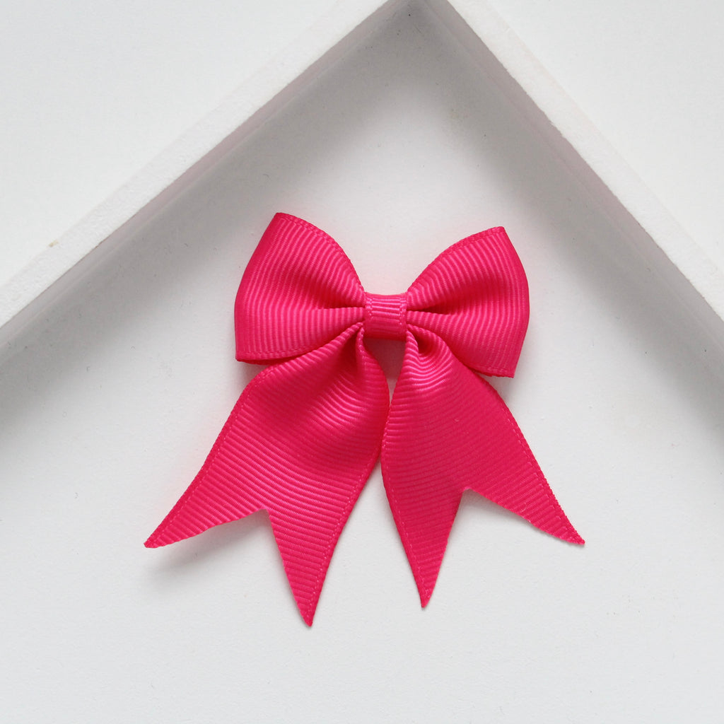 Personalised short tail pinch ribbon | 34 colours | Clip or bobble