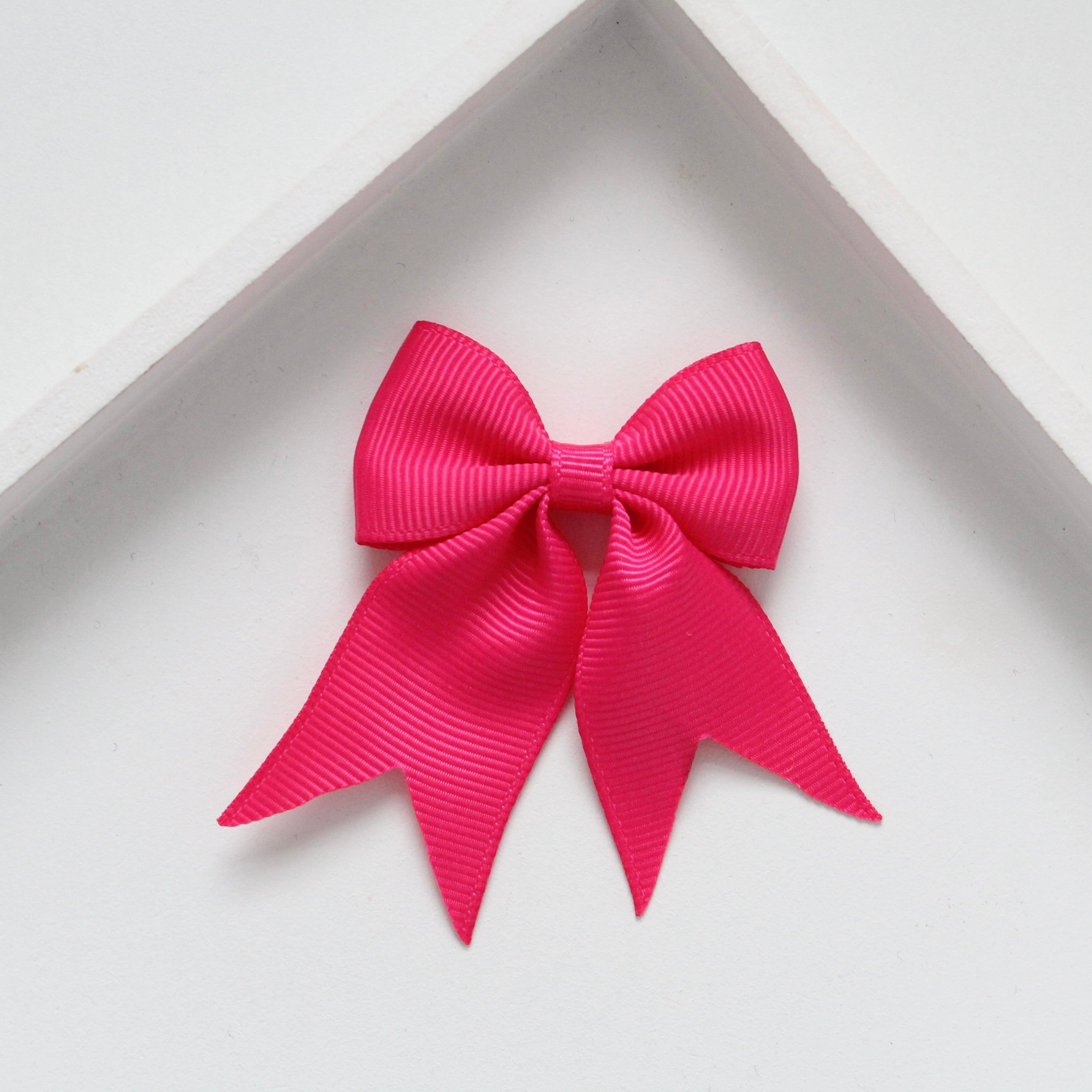 Personalised short tail pinch ribbon clip & bobbles | 34 colours