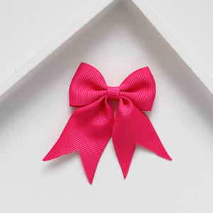 Personalised short tail pinch ribbon clip & bobbles 33 colours