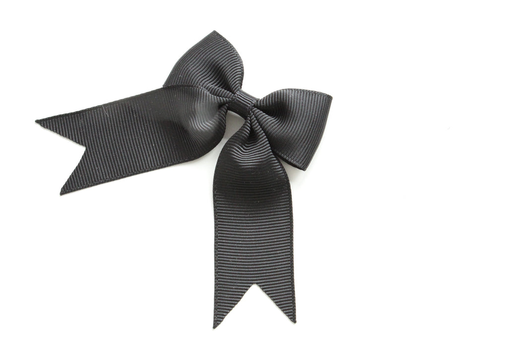 Personalised tail pinch ribbon bows | 33 colours | Clip or bobble