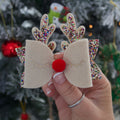 Traditional Christmas reindeer bows | Clip or headband