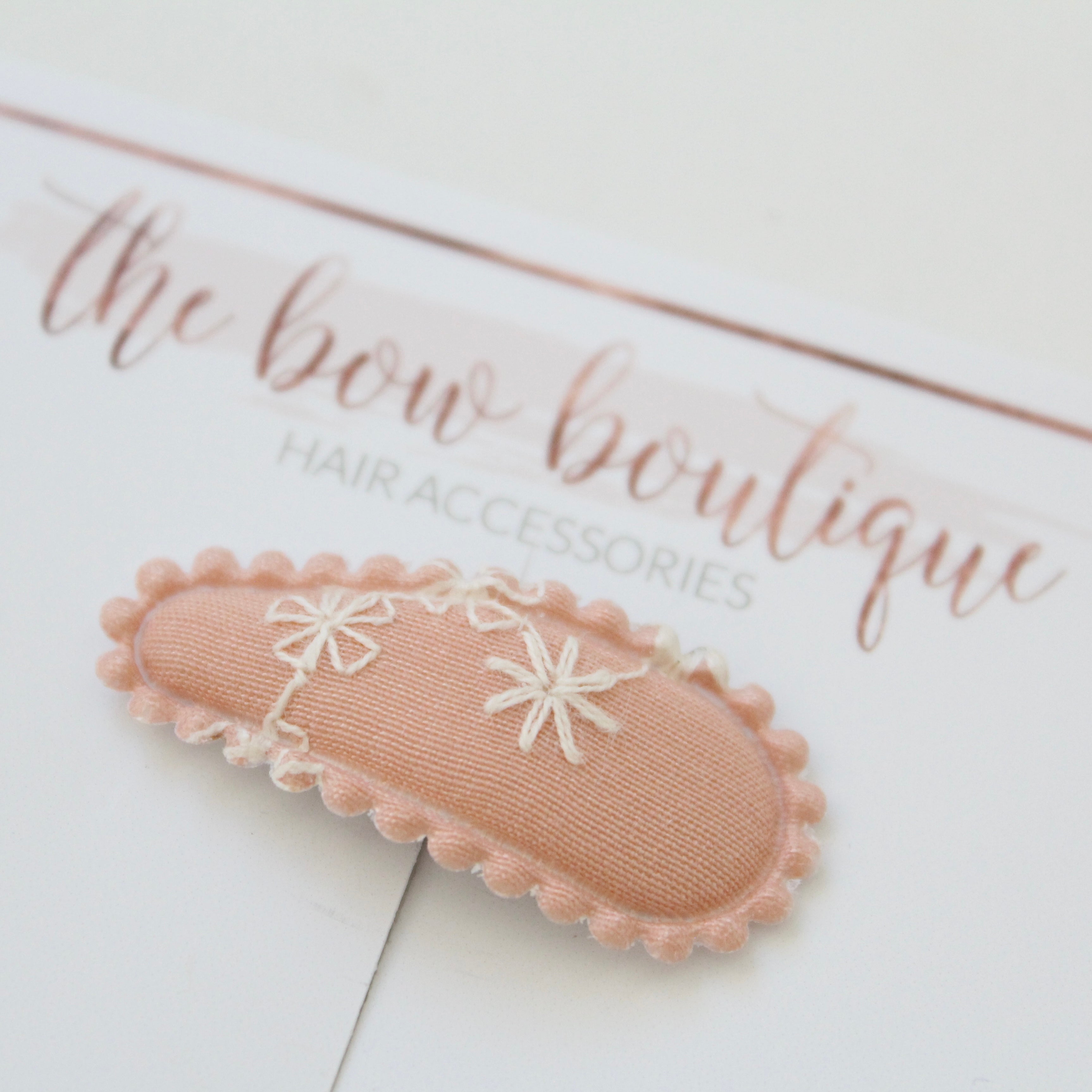 My first embroidered snappy clips