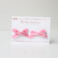 My first pigtail clip set | Pink velvet
