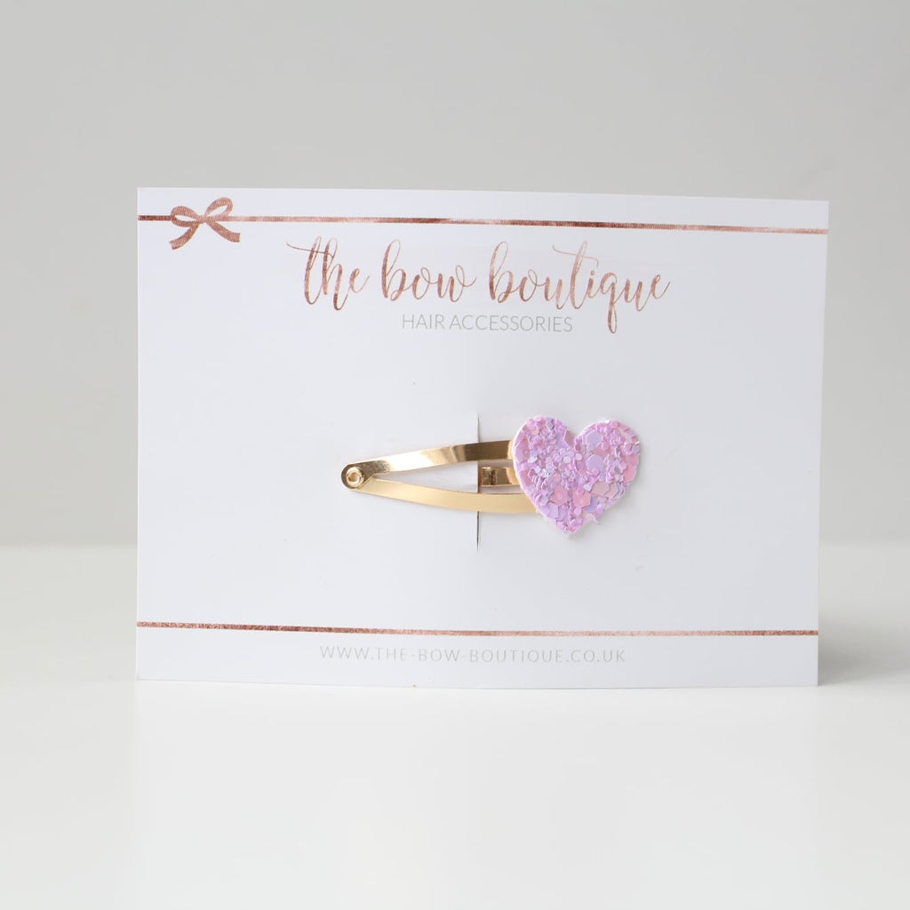 My first glitter heart snappy clip | 20 Colours
