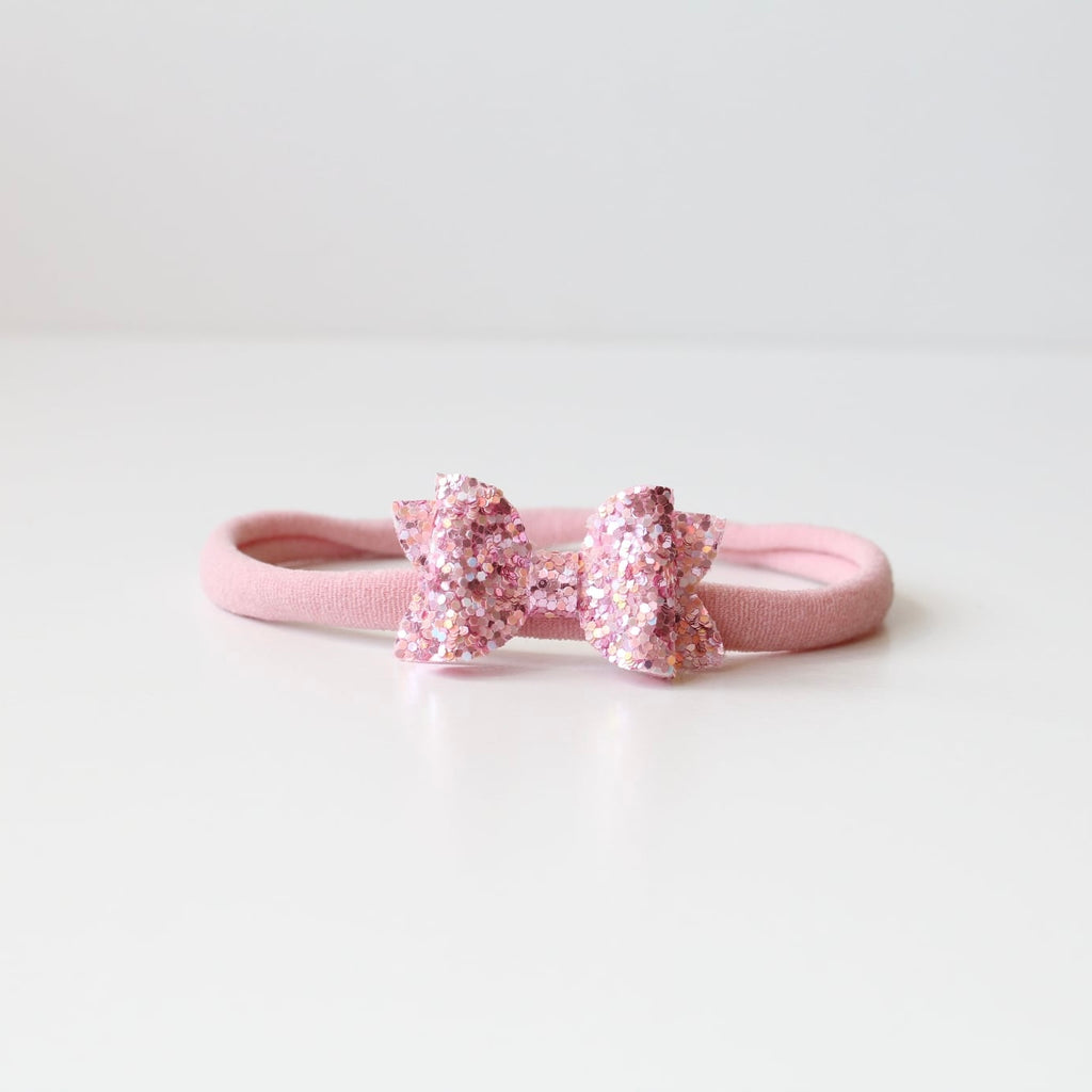 Petite deluxe glitter bows | 22 Colours | Clip, headband or bobble