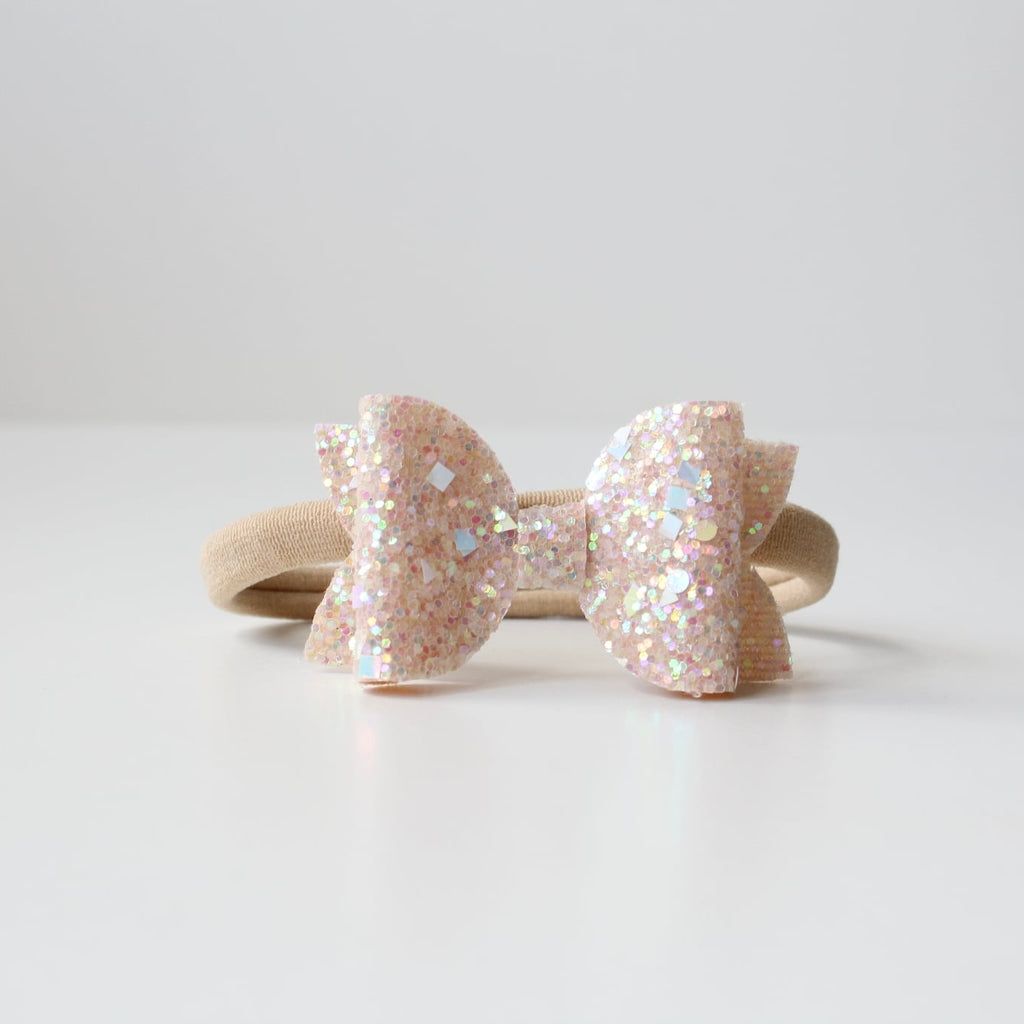 Medium deluxe glitter bows | 20 Colours | Clip or headband