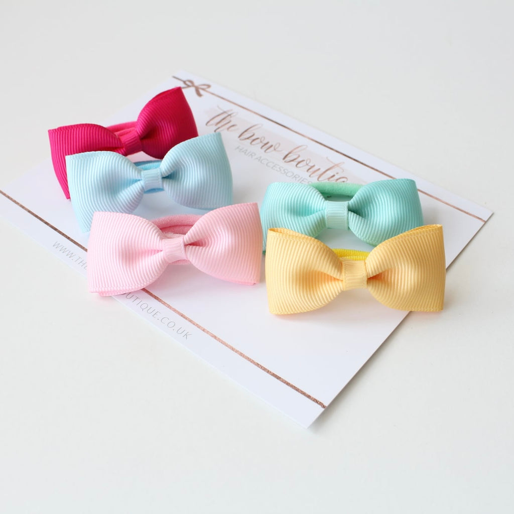 Summer pinch bow set I Clip or bobble