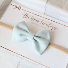 Load image into Gallery viewer, Cottage linen bow | 13 Colours | Clip or headband