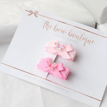 Load image into Gallery viewer, My first pastel ribbon butterfly clips