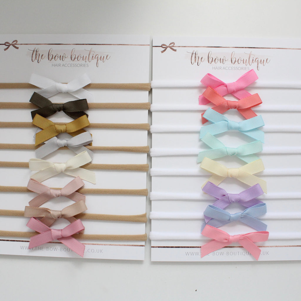 Hand tied ribbon bow headbands | 41 Colours