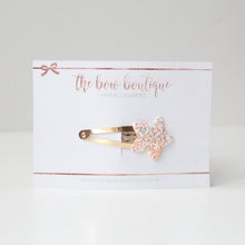 Load image into Gallery viewer, Glitter star snappy clips | 21 colours