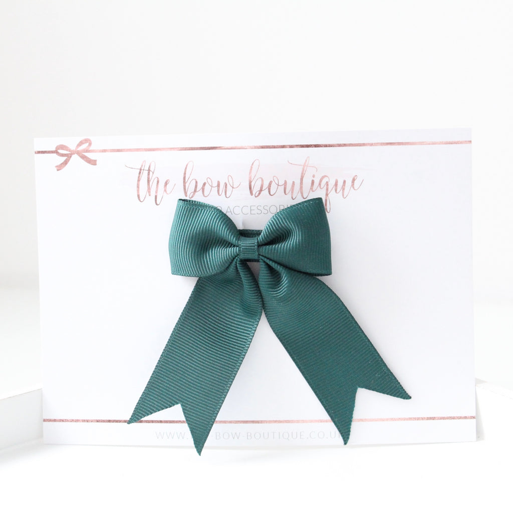 Christmas green ribbon bow