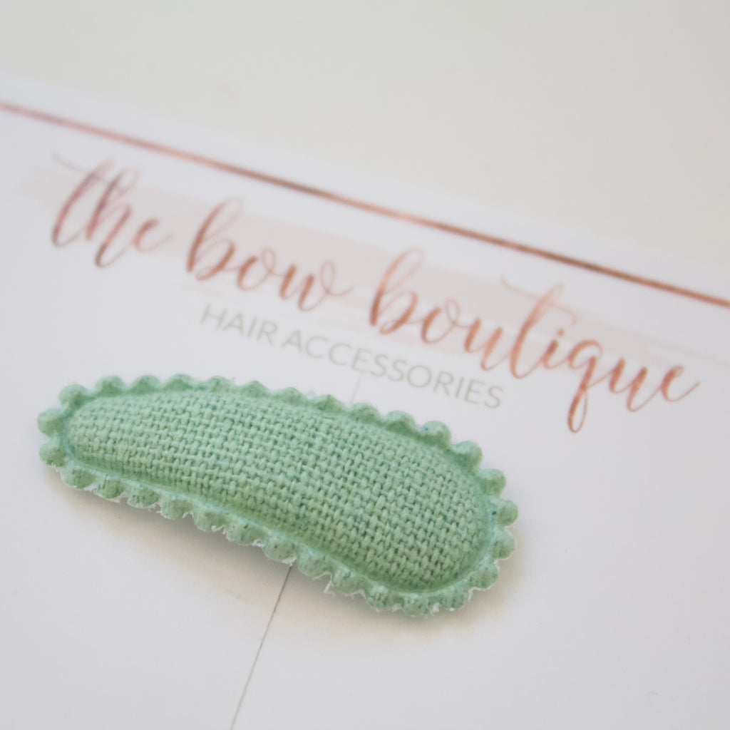 My first embroidered snappy clips