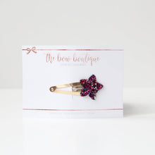 Load image into Gallery viewer, Glitter star snappy clips | 21 colours