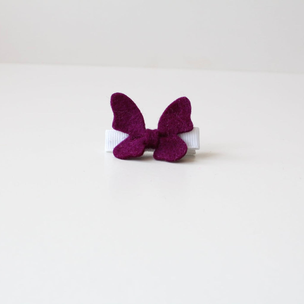Felt butterflys on lined clip | 26 Colours