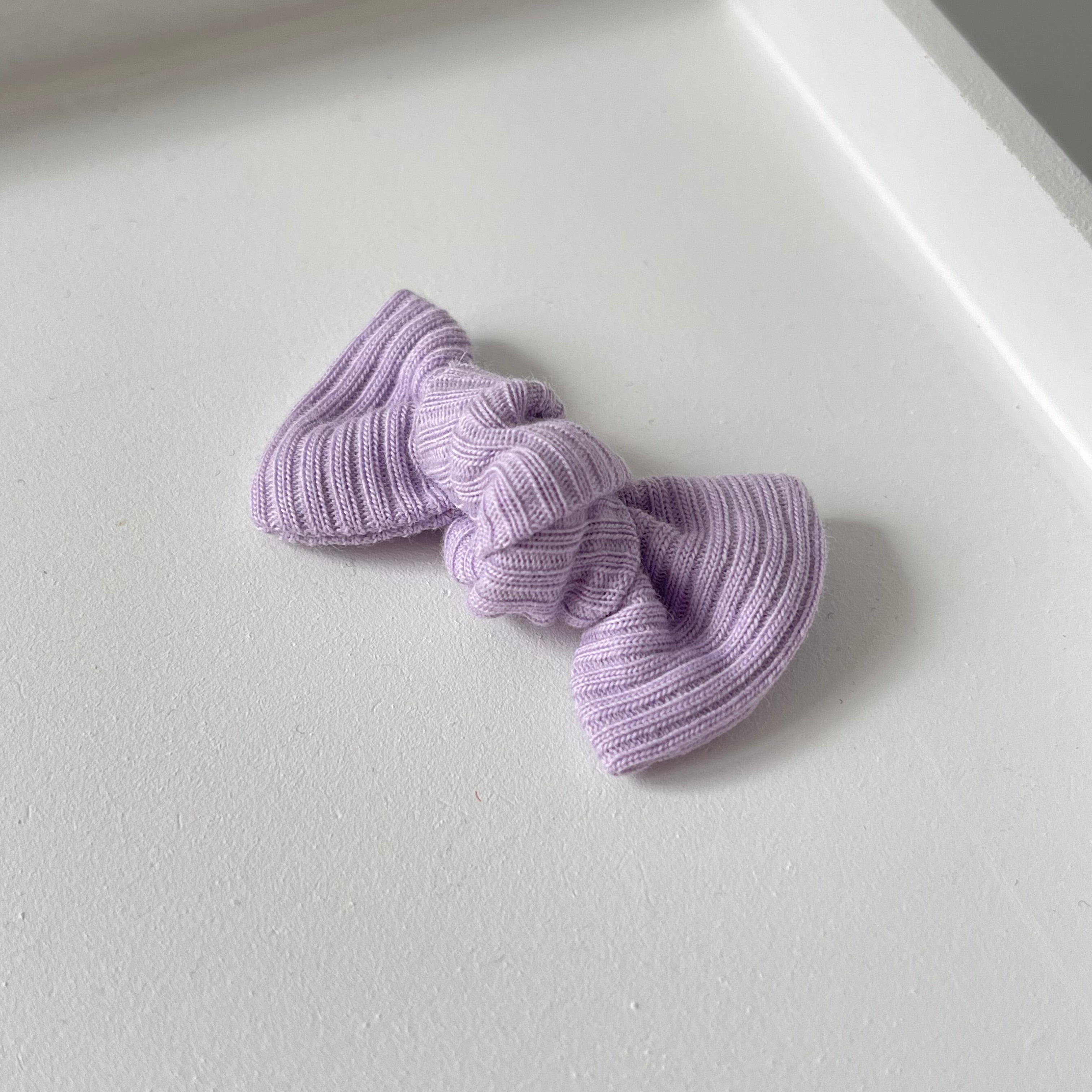 Petite jersey ribbed knot bows | 20 Colours | Clip, headband or bobble