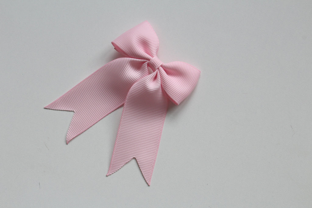 Personalised tail pinch ribbon bows | 33 colours | Clip or bobble