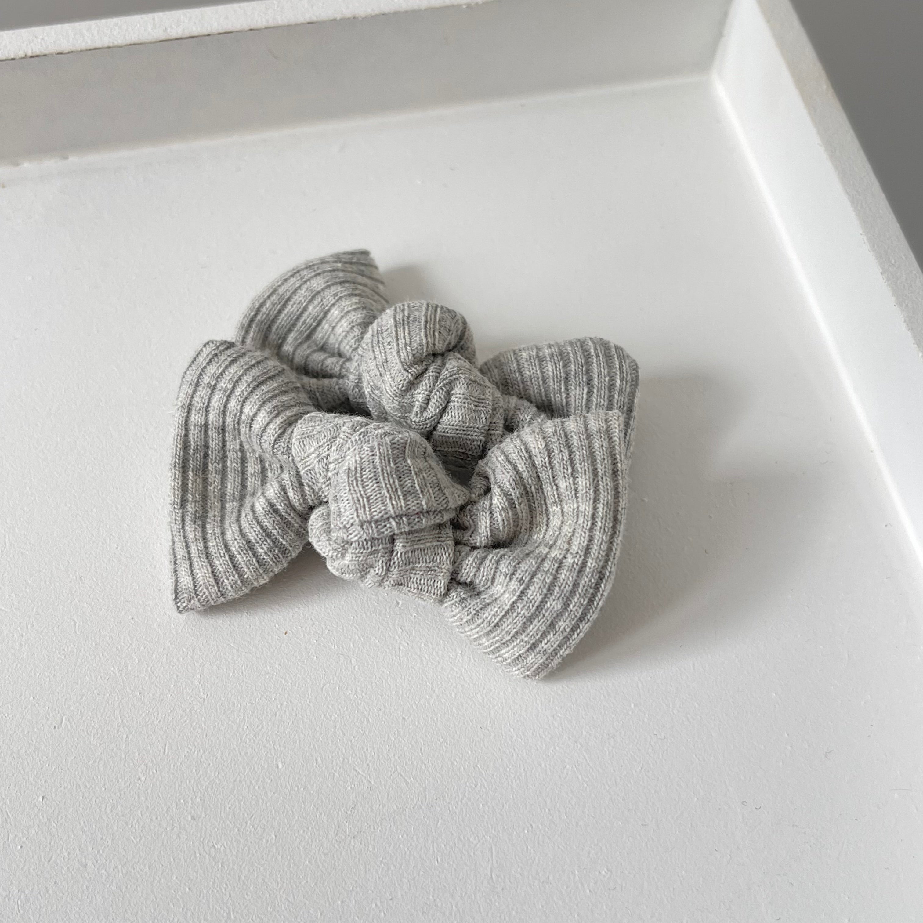 Petite jersey ribbed knot bows | 20 Colours | Clip, headband or bobble
